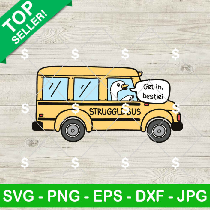 Cute Silly Goose Struggle Bus SVG