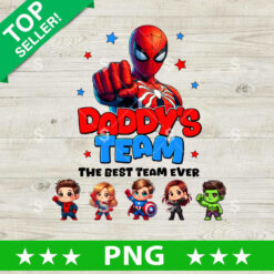 Daddys Team Spider Man PNG, Spider Man Dad Sublimation transfer PNG