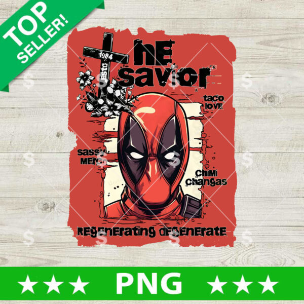 Deadpool He Savior Jesus Cross PNG