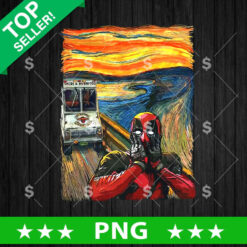 Deadpool Scream Art PNG, Deadpool funny Sublimation transfer PNG