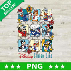 Disney Cruise Line PNG, Disney Character Cruise Sublimation transfer PNG