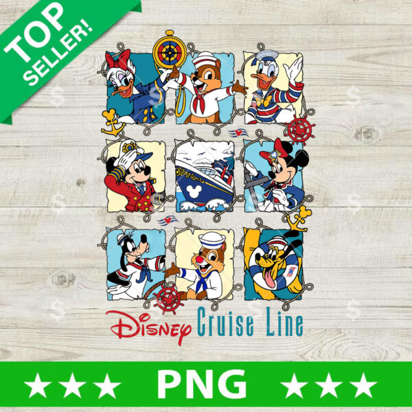 Disney Cruise Line PNG, Disney Character Cruise Sublimation transfer PNG