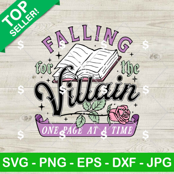 Falling For The Villain One Page At A Time SVG