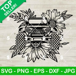 Floral Jeep SVG, Jeep Car SVG, Jeep Lover SVG