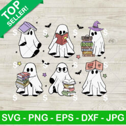 Ghost Bookish Funny Halloween SVG