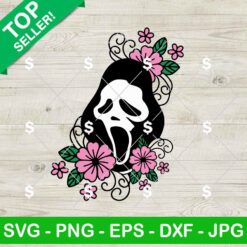 Ghostface Floral SVG