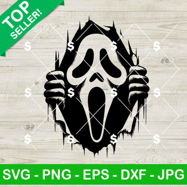 Ghostface Peeking SVG