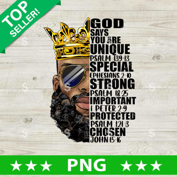 God Says You Are Black King PNG, Black King God Quotes PNG