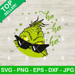 Grinch Sunglasses Door Sign SVG, Grinch Ho Ho Ho SVG, Door Sign SVG
