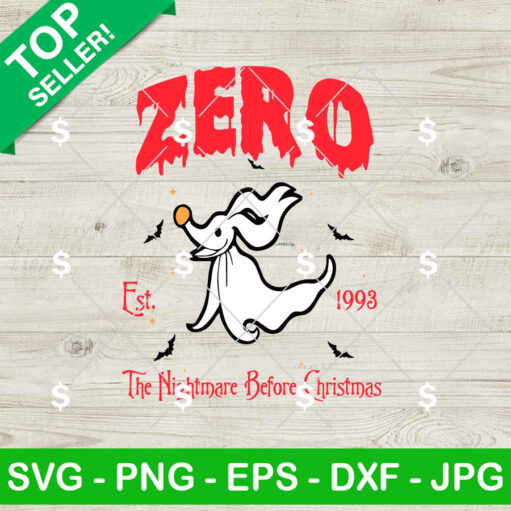 Zero Nightmare Before Christmas Svg