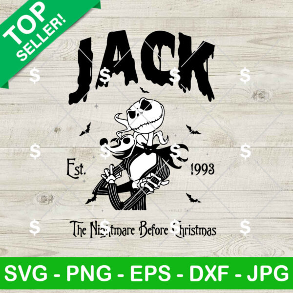 Jack Skellington The Nightmare Before Christmas SVG