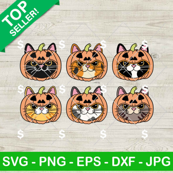 Halloween Pumpkin Cat SVG Bundle