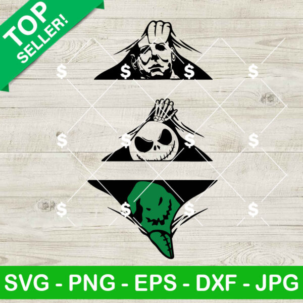 Horror Characters Peekaboo SVG