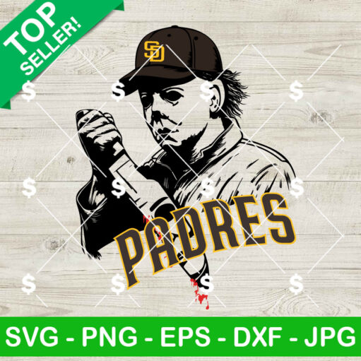 Horror Michael Myers San Diego Padres Baseball Svg