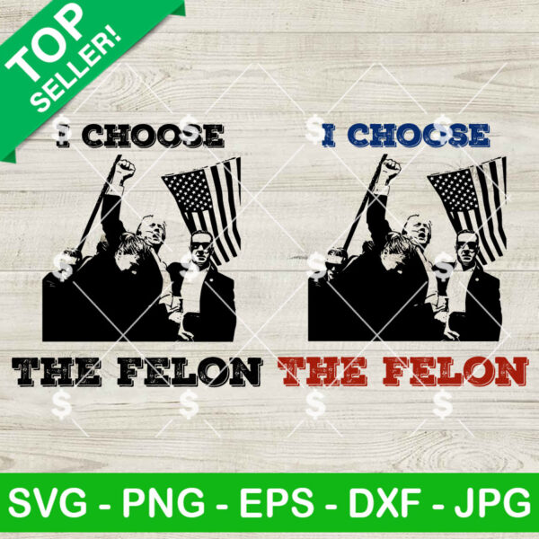 I Choose The Felon Trump Shooting SVG