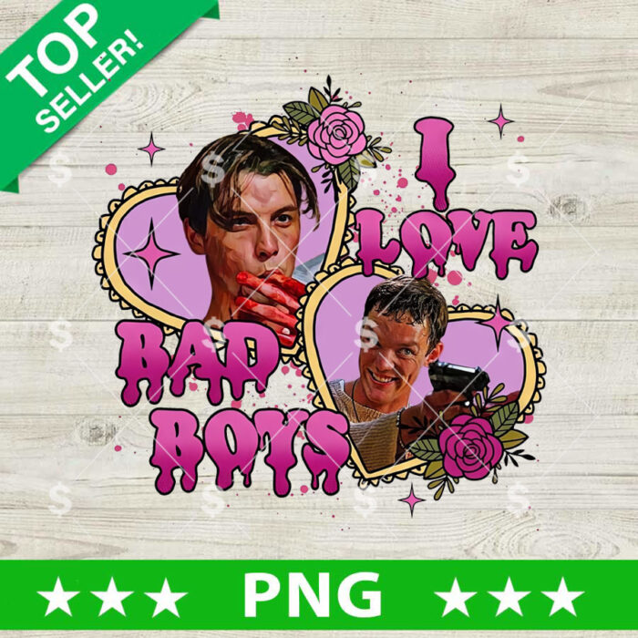 I Love Bad Boys Matthew Lillard Scream PNG, Scream Horror Movie Sublimation PNG