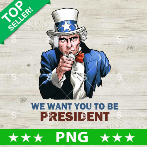 I Want You To Be President Uncle Sam With Bandage Ear Png