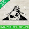 Jack Skellington Peeking Out SVG