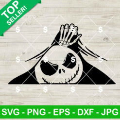 Jack Skellington Peeking Out SVG