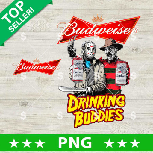 Jason Voorhees And Freddy Krueger Drink Buddies Budweiser Beer PNG