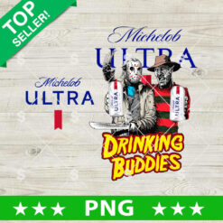 Jason Voorhees And Freddy Krueger Drink Buddies Michelob Ultra Beer PNG