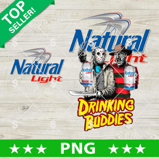 Jason Voorhees And Freddy Krueger Drink Buddies Natural Light Beer PNG