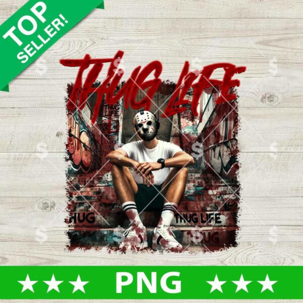 Jason Voorhees Horror Thug Life PNG, Jason Voorhees Horror Sublimation PNG