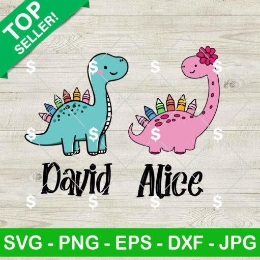 Dinosaur Back To School Pencil Name Svg