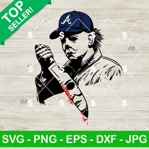 Michael Myers Atlanta Braves Baseball Svg