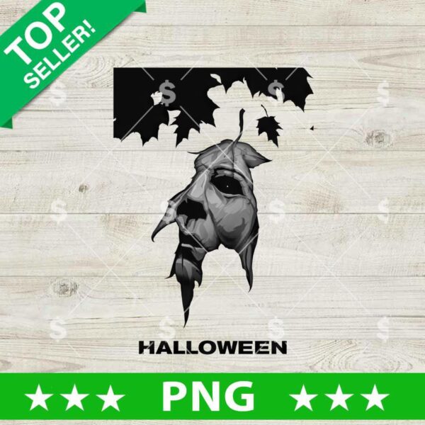 Michael Myers Halloween Leaf PNG, Michael Myers Sublimation PNG