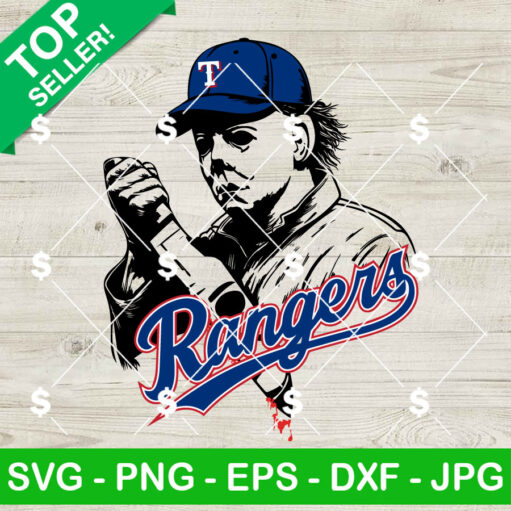 Michael Myers Horror Texas Rangers Mlb Svg