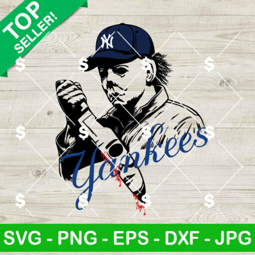 Michael Myers Knives New York Yankees Svg