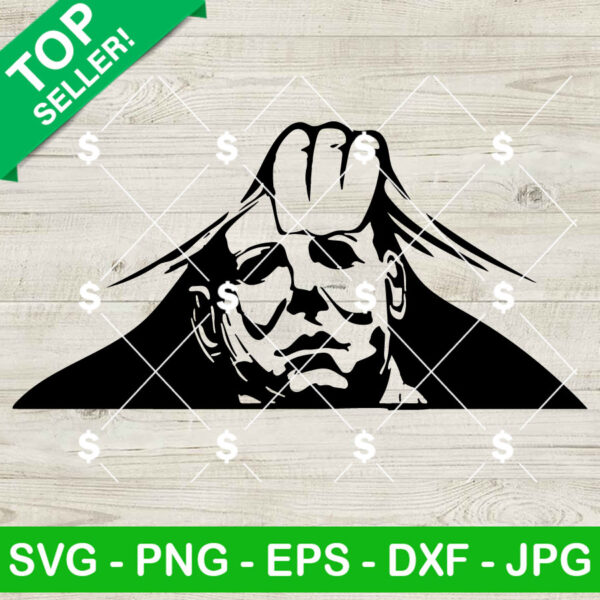 Michael Myers Peeking Out SVG
