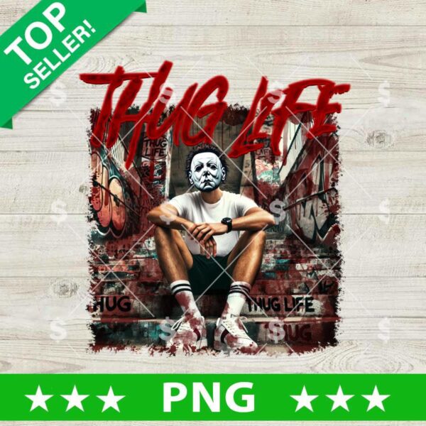 Michael Myers Thug Life Halloween PNG, Michael Myers Sublimation PNG