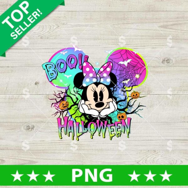 Minnie Disney Boo Halloween PNG, Boo Halloween Sublimation PNG