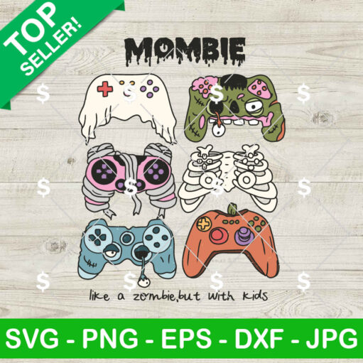 Mombie Zombie Game Controller Halloween Svg