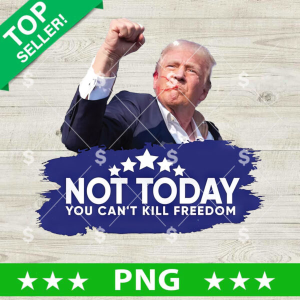 Not Today You Can't Kill Freedom Donald Trump PNG