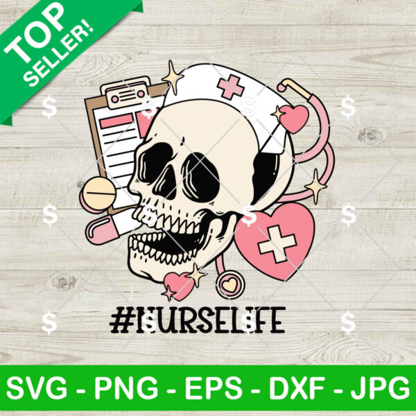 Nurse Life Skeleton SVG
