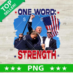 One Word Strength Donald Trump Fight PNG