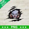 Pennywise Horror Character PNG, Pennywise Sublimation PNG