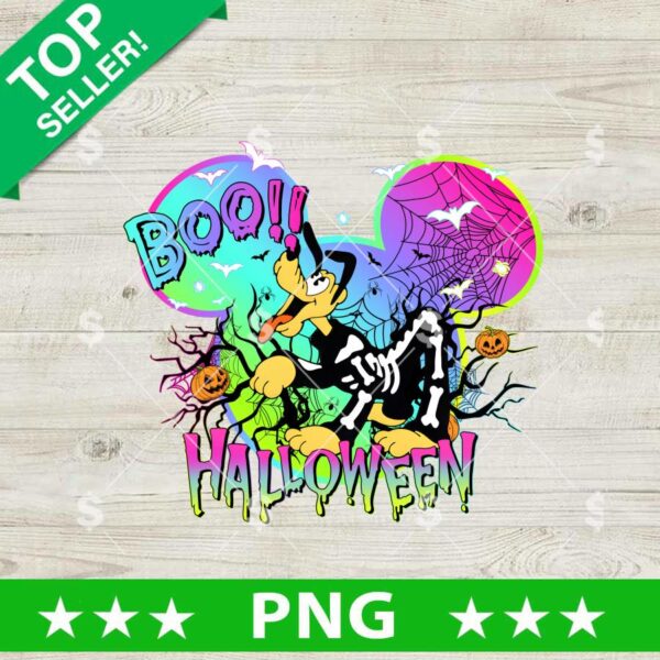 Pluto Disney Boo Halloween PNG, Boo Halloween Horror Sublimation PNG