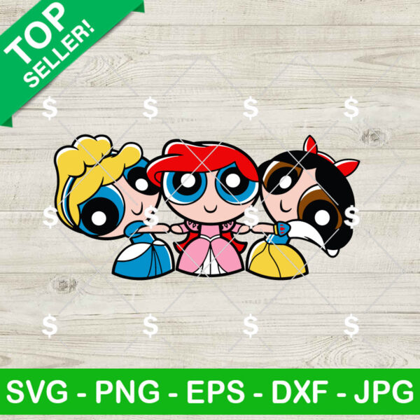 Powerpuff Disney Princess SVG