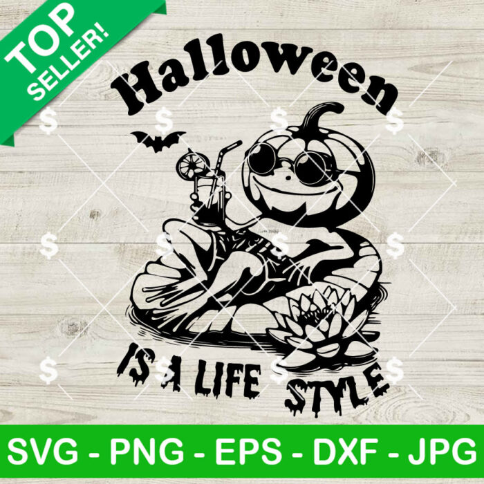 Pumpkin Frog Halloween Is A Life Style SVG, Pumpkin Frog Halloween SVG, Funny Summerween SVG