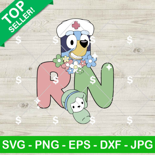 Bluey Rn Nurse Svg