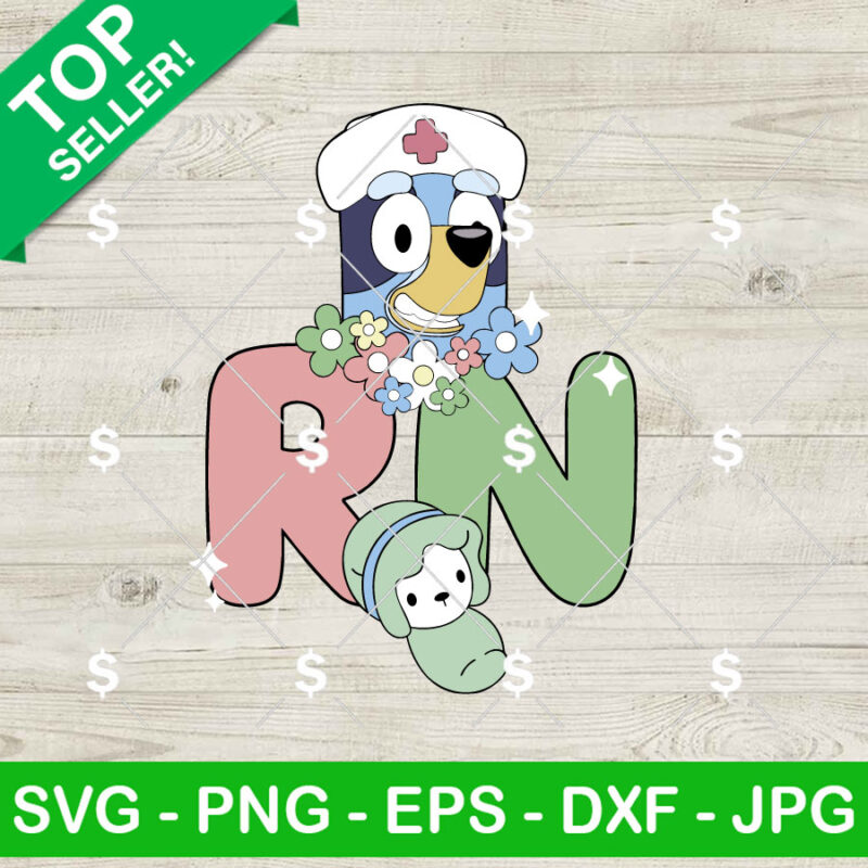 Bluey RN Nurse SVG