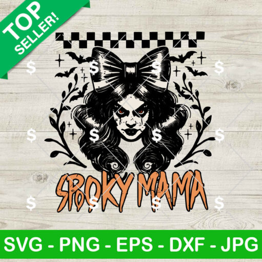 Spooky Mama Bow Svg