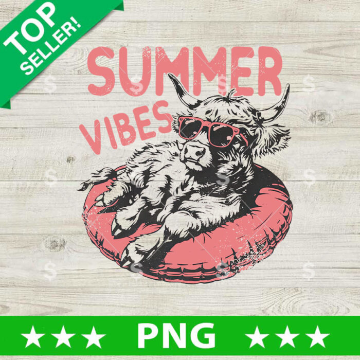 Summer Vibes Cows Castle PNG, Summer Vibes Sublimation transfer PNG