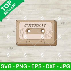 Taylor Swift Evermore Album Cassette Tape SVG