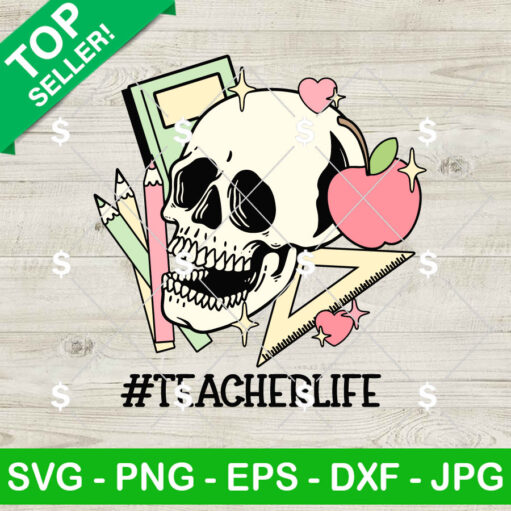 Teacher Life Skeleton Svg