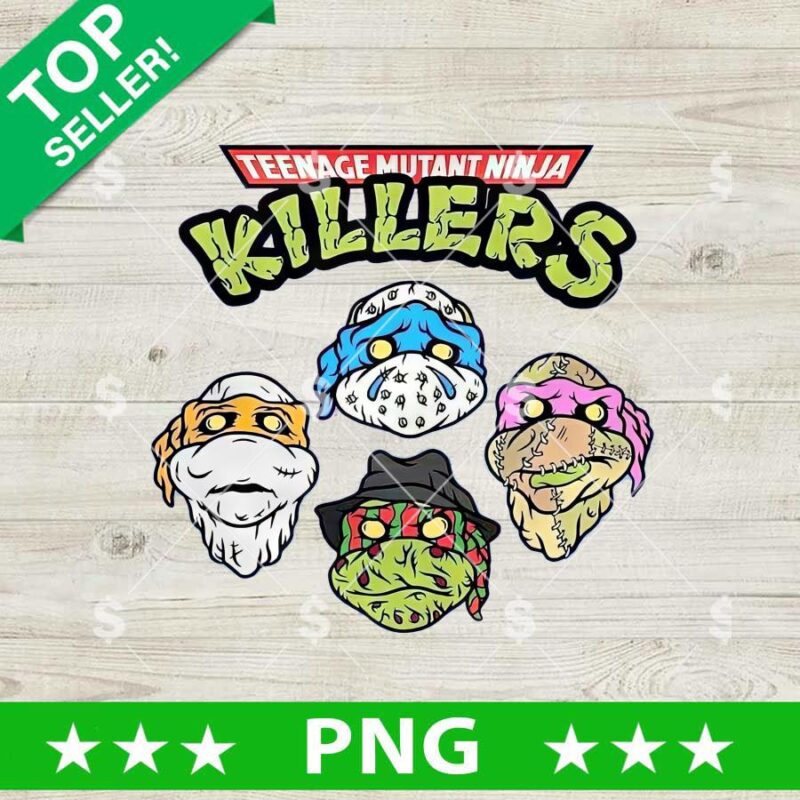 Teenage Mutant Ninja Killers PNG, Ninja turtle Horror Sublimation PNG